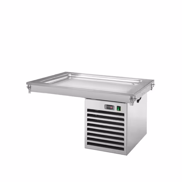 Drop-in gekoeld bovenblad - 1000mm - +2 tot +8°C - 3x GN 1/1 - 350W | Koelplaat - GN 1/1 - RVS