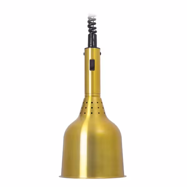 Infrarood warmtelamp Retro - 250W - Ø180mm - hoogteverstelbaar - Messing