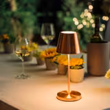 (4 pcs) LED Table Lamp - MERLE MINI - Rechargeable - Cordless - 3-step dimmable - Ø110mm - Grid - with Charging Dock