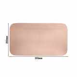(2 pcs) SELTMANN WEIDEN | Rectangular Coupe Plate – Flat – Porcelain – 350×200 mm – Dusty Pink