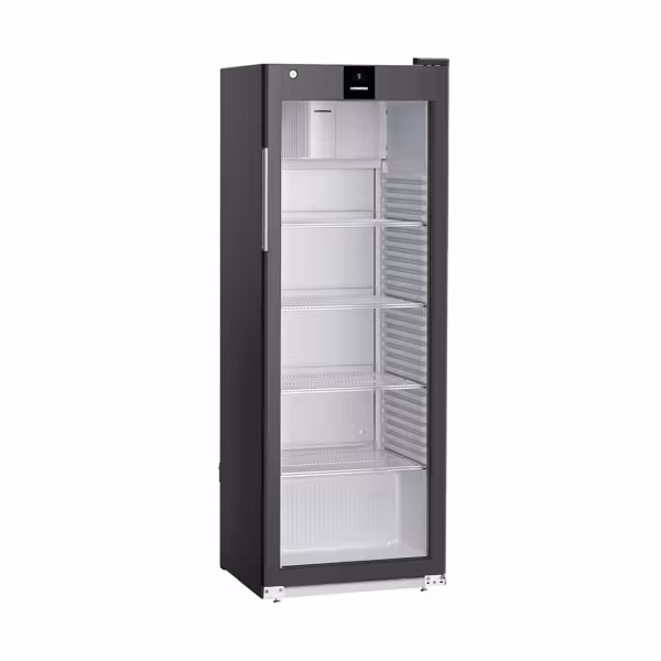 LIEBHERR | Koelkast PERFORMANCE - 347 liter - Kunststof interieur - 1 glazen deur - Zwart