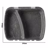 (60 pezzi) Contenitore per menu riutilizzabile a 2 scomparti - 245x200 mm - Dimensioni standard HP4