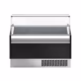 Vitrina para helados LEVI - 1622mm - Refrigeración estática - con iluminación LED - para 9+9x 5 litros de cubetas Napoli - Negro