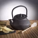 Çay Demliği ASIA - 0,8L - Dökme demir - Çelik Süzgeçli - Siyah