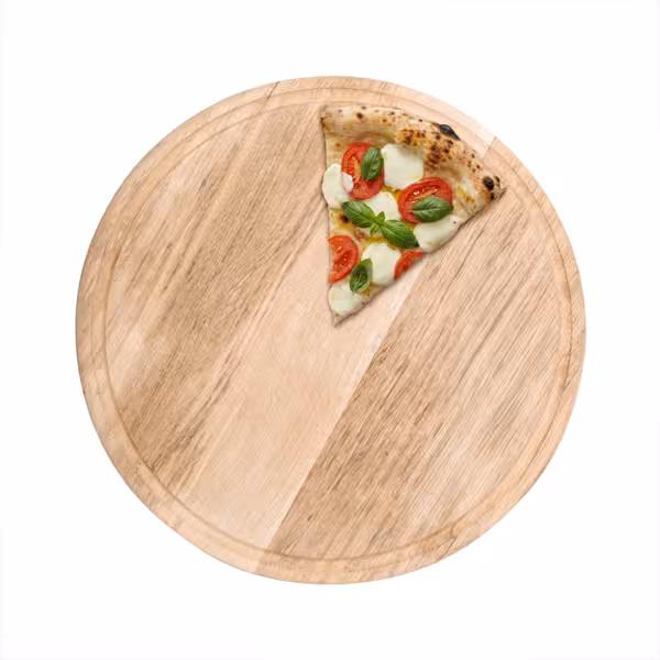 Trä Pizzatallrik med spår - Ø 30 cm