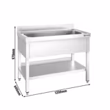 PREMIUM allaskaappi - 1200x600mm - 1 allasallas