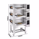 (3 Stück) Elektro Durchlaufofen - 1260x1750mm - Touch - Bandbreite: 500mm - inkl. Untergestell