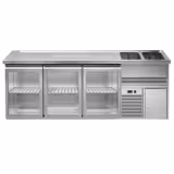 Arrefecedor de garrafas PREMIUM PLUS - 2500x700mm - 3 portas de vidro