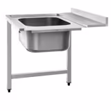 Aanvoertafel - 800mm - Links van de vaatwasser - met 1 spoelbak - voor DSHI1080WD