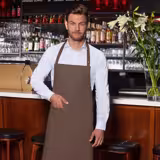 (6 pieces) KARLOWSKY | Bib Apron Tenerife – Light Brown - 75 x 95 cm - Adjustable Neck - 2 Pockets