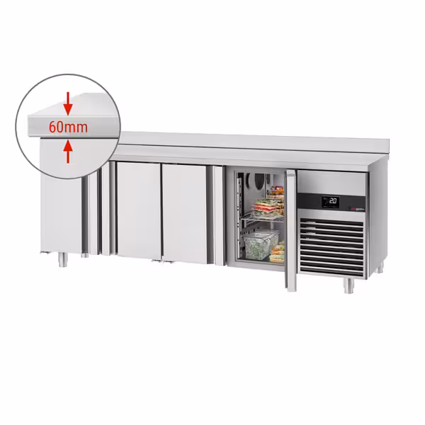  میز خنک کننده پریمیوم - 2330*600 میلیمتر -      4 درب - دیواره دار