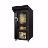 Rotierender Elektro Bäckerei-Heißluftofen mit Dampffunktion - Touch - 6x EN 600x400 - inkl. Pizzaofen, Haube & Gärschrank
