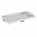 (6 stuks) Dienblad - CLASSIC - RVS - GN 1/1 - hoogte: 48mm - stapelbaar - geschikt voor vaatwasser - met handvaten