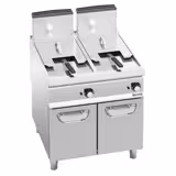 Gas Doppelfritteuse - 18+18 Liter - 28 kW - Indirekte Beheizung