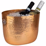 Wine Bucket - Aluminium, hammered - 3.9 litres - Ø190mm - Height:200mm - Copper - with handles