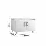 Stainless Steel Floor Cupboard 600mm - 2 Doors