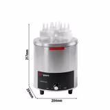 Vyhřívaný dávkovač omáčky - 550 W - pro 3 stlačovací lahve - vč. vložky