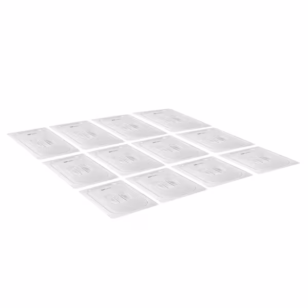 (12 unid) Tampa GN GN 1/3 em policarbonato - Transparente - 325x176x7mm