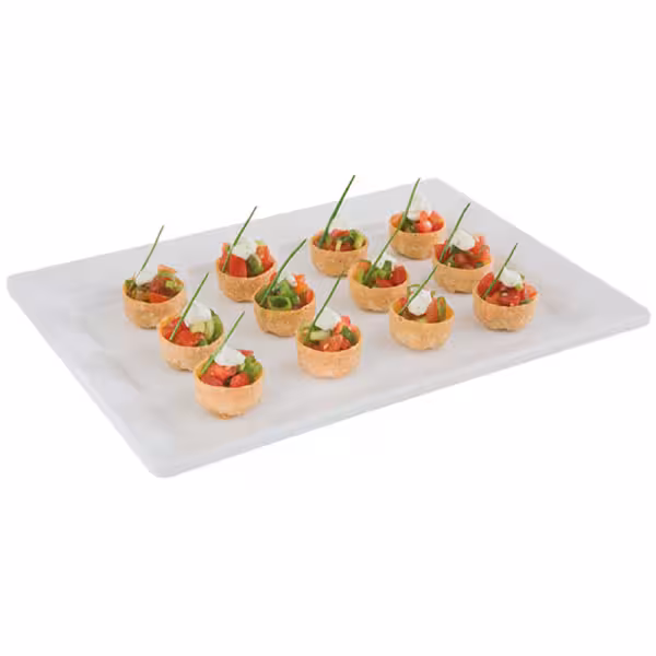 (6 pcs) GN 1/1 Gastronorm Tray - PURE - Melamine - 530x325mm - Height: 30mm - White