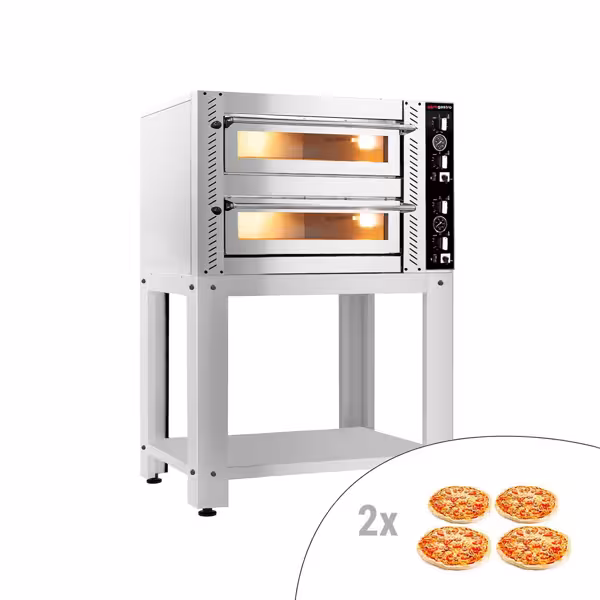 Elektro Pizzaofen - 4+4x 25cm - Manuell - inkl. Untergestell