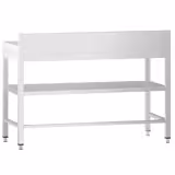 Edelstahl Arbeitstisch PREMIUM - 1200x800mm - mit Grundboden, Aufkantung & Verstrebung