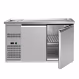 Comptoir de bar réfrigéré Premium PLUS - 1550x700mm - 2 portes	