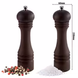 (6 Stück) Salz- & Pfeffermühlen - ETERNAL - Holz - Höhe: 230mm - Braun