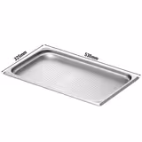 (6 Stück) Edelstahl-Behälter GN 1/1 - gelocht - Höhe: 20mm