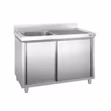 Allaskaappi PREMIUM - ruostumattomasta teräksestä - 1400x700 mm - 1 allas - allas vasemmalla