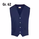 KARLOWSKY | Men's Waistcoat Kai – Navy - Size 62 - Tailored Fit - 4 Press Studs - 95°C Washable