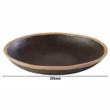 (6 pz) CROCKER - Piatto piano - Melamina - Ø205mm - Terracotta/nero
