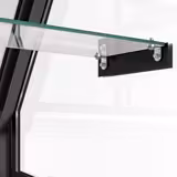 Koeltoonbank - 1955x910mm - 254 liter - kleur zwart - dubbel glas - met 1 planken
