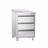 Ladenkast PREMIUM - RVS - met 3 laden - met achteropstand - 500x700mm