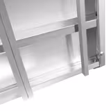 Étagère murale en inox pour Bacs GN 5x GN 1/6 - 1000x300mm - 1 niveaux - incl. glissières pour bacs GN