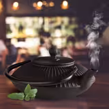 Teekanne - ASIA - 0,8 Liter - Gusseisen - inkl. Teesieb - Schwarz