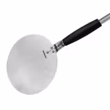 (3 szt.) Zestaw: Łopaty do pizzy i szczotka do pieca do pizzy - Aluminium, mosiądz - 320x300mm; Ø200mm; 1530mm; 1390mm; 1270mm; 210x70mm - w zestawie: wieszak ścienny