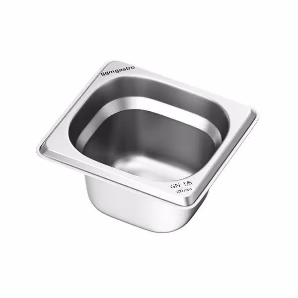 Stainless Steel Gastronorm Pan GN 1/6 - Depth: 100mm