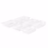 (6 pièces) Bac en Polypropylène - GN 1/2 - Translucide - 3,9 L - Hauteur : 65 mm