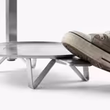 Sack holder - Free-standing - 80L - Ø450x840mm - with foot pedal, slow-closing lid, bag ring - Stainless steel