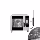Bakkerij-Combisteamer - Elektrisch - Touchscreen - 7,0" touchscreen - 4x 600x400mm of 4x GN 1/1 - incl. kerntemperatuurvoeler, automatisch reinigingssysteem & onderstel