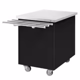 Carrinho de caixa DANZIG - 700mm - com corrediça para tabuleiro - preto