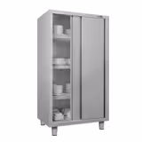 Armoire haute en inox ECO - 1200x600mm - 2 portes coulissantes - Hauteur: 1800mm