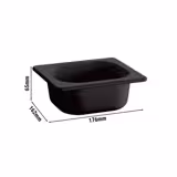 (6 buc) Vas GN din melamină GN 1/6 - ECO - negru - 0,8 L - Înălțime: 65 mm