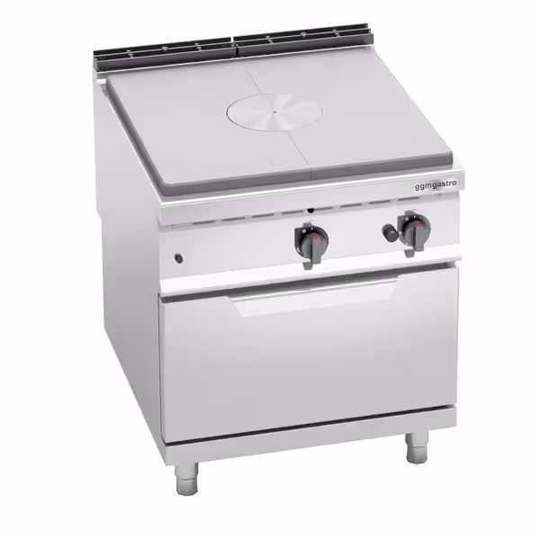 Gas platenfornuis - 20,8 kW - incl. statische gasoven - 7,8 kW