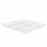 (6 uds) Cubeta de Policarbonato GN 1/2 - Transparente - Altura: 65 mm