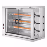 Elektromos grillcsirke sütő - 9 kW - 3 nyárs - 18 csirkés