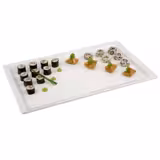 (6 szt.) Taca GN 1/1 do serwowania - PREMIUM - PURE - melamina - 530x325mm - Wysokość: 30mm - Biały