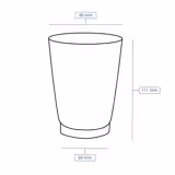 (500 Stück) Coffee to go Pappbecher - doppelwandig - 300ml - Ø 90mm - Braun - innen Weiß