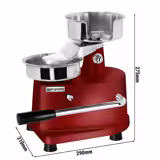 Hamburgatrice manuale professionale - Ø 130mm - Acciaio inox - Rosso
