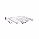 (6 pcs) Polycarbonate GN Lid GN 1/2 - clear - 325x265x30mm - Height: 30mm